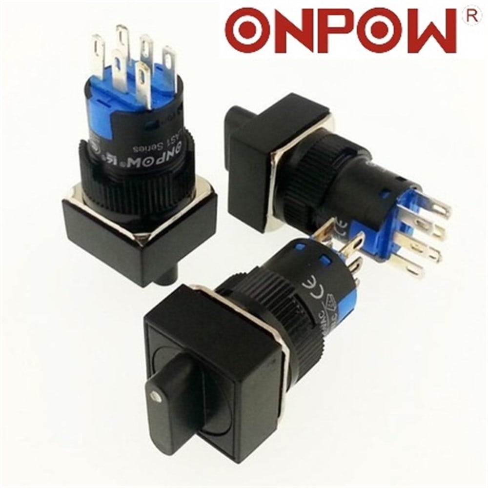 LAS1-AF-22X-31 16mm Mandal Buton ON-OFF-ON 2NO/2NC