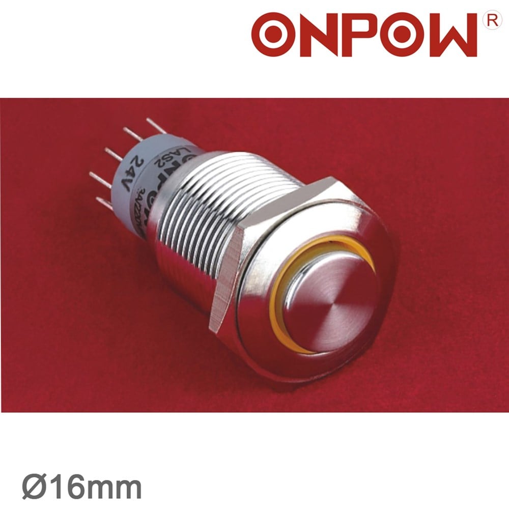 LAS2-GQH-11Z 16mm Metal LEDli Kalıcı Buton IP67