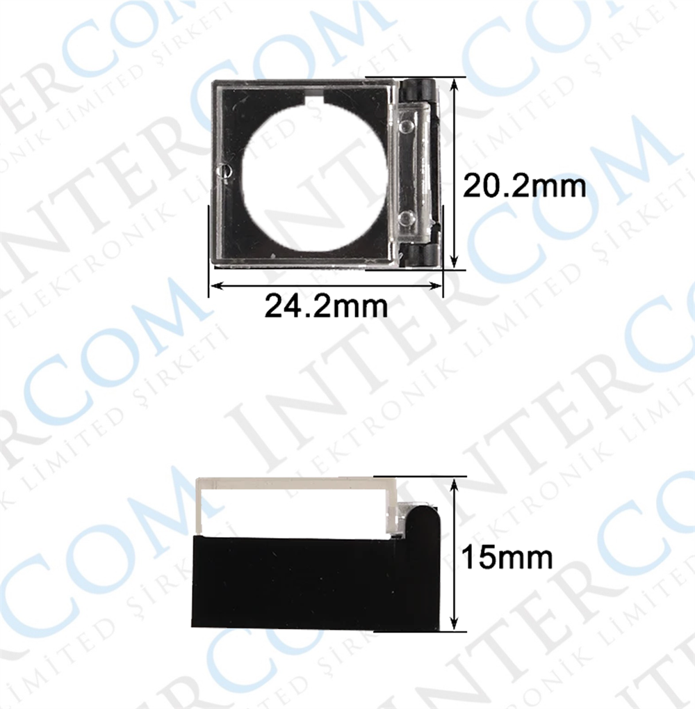 S01 Kare Koruma Kapağı 16mm LAS1-AY ve LAS1-AF için