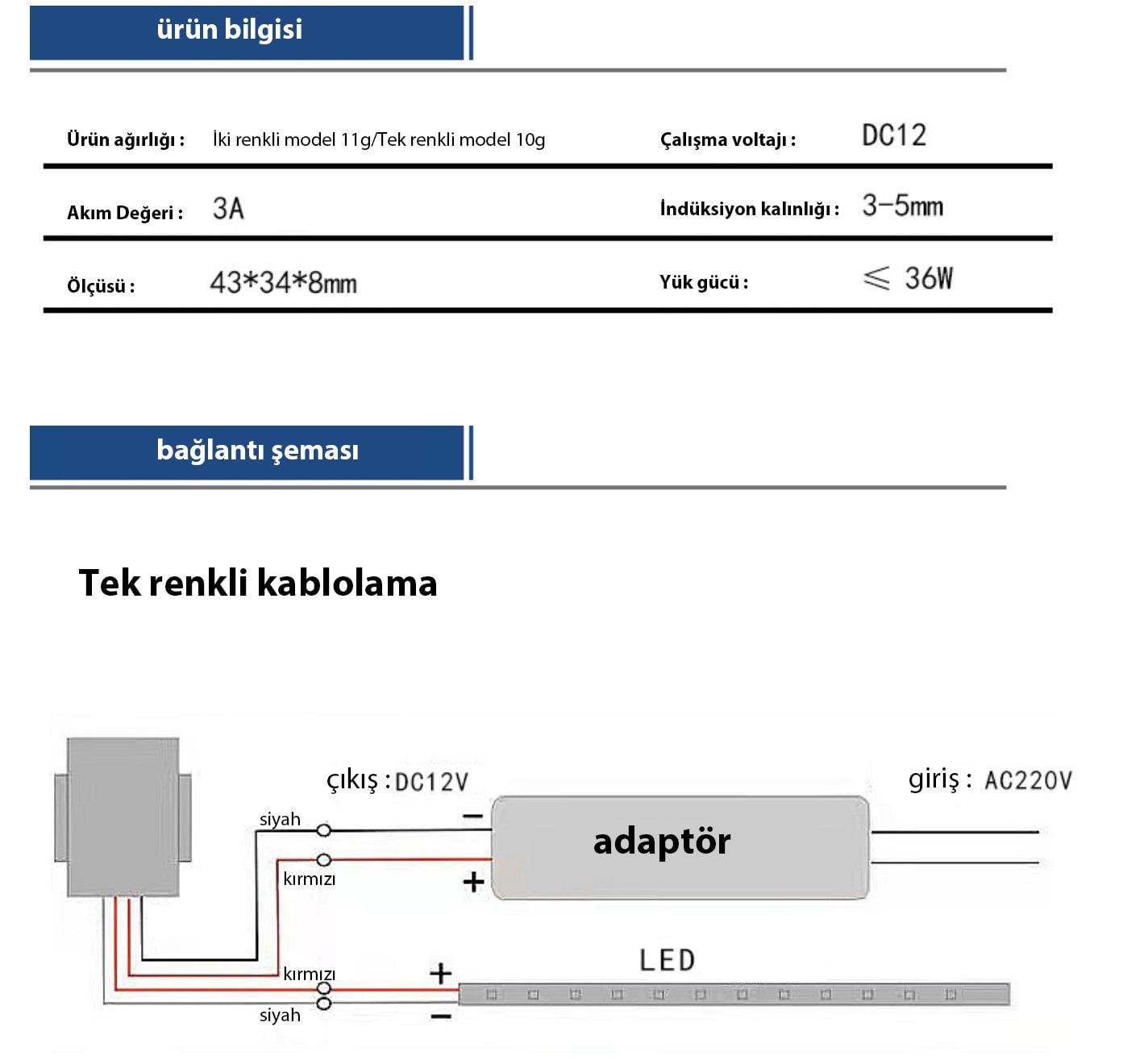 TOUCH SWITCH DOKUNMATİK AÇ-KAPA KUTULU