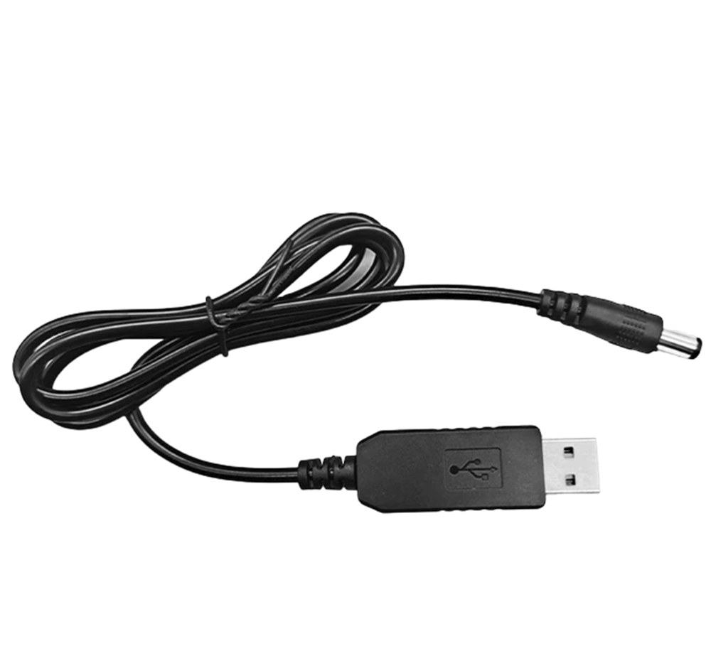 USB-BARREL JACK VOLTAJ YÜKSELTİCİ 1M KABLOLU (INP. 5V, OUTP. 12V)
