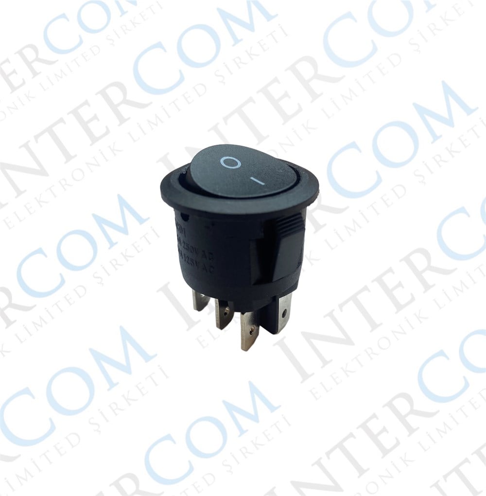 IC-133-6 YUVARLAK ANAHTAR ON-OFF 6P SİYAH