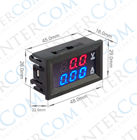  IC-278B Dijital Volt-Ampermetre DC 3-100V 0-10A 
