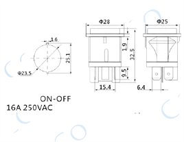IC-180G Anahtar Basmalı 4P Kalıcı Yuvarlak 25mm PS18-16N-2
