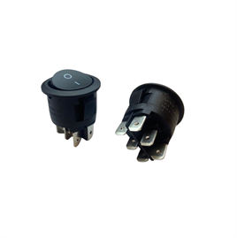 IC-133-6 YUVARLAK ANAHTAR ON-OFF 6P SİYAH