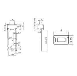 IC-201 Tact Switch Pioneer Buton 3,5x6 Uzun Bacak
