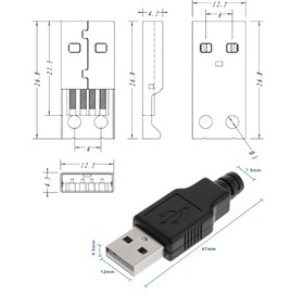 IC-264A USB Seyyar Erkek Kapaklı