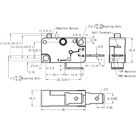 IC-176D Micro Switch - Şofben Switch 25A Paletsiz