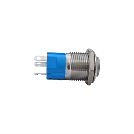 E19 16MM METAL BUTON KALICILI 12-24V KIRMIZI LED 1NO/1NC