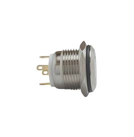 E38 16MM METAL BUTON YAYLI 12-24V TURUNCU LED 1NO