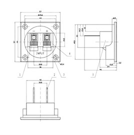 IC-249A Hoparlör Klemensi 2li Kare