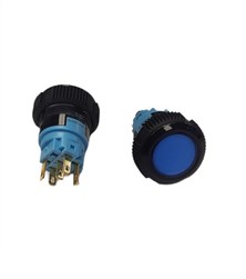 19mm Plastik LEDli Yaylı Buton Renkli kapak