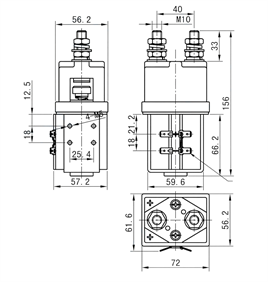 2li Selenoid Kontaktör 12V/24V 400A