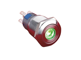 19mm Metal NOKTA LED'li Kalıcı Buton IP67 LAS1-AGQ-11ZD