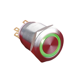 LAS1-GQ-11E 19mm Metal LEDli Buton Yaylı IP67