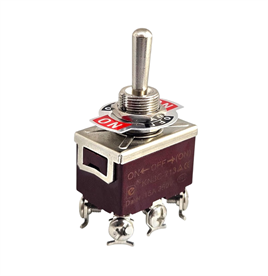 IC-160 Toggle Switch 6P MOM-OFF-MOM Ø12mm KN3C-223
