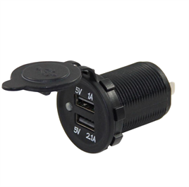 VOLTMETRE + ÇAKMAK GİRİŞİ + 2Lİ USB + 3LÜ KULAK  PANO TİP 28MM
