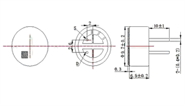 IC-229A Mikrofon Kapsülü 10x7mm Tel Bacak