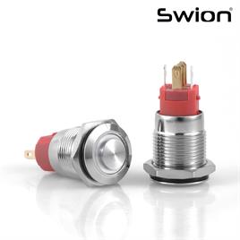 D24 | 16MM METAL KALICILI BUTON 12-24V BEYAZ LED