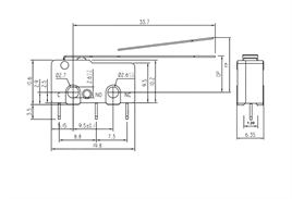 IC-167 Micro Switch İğne (PCB) Bacak Uzun Paletli
