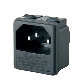 IC-213A C14 Power Soket Erkek Fuseli Kulaksız AS-06