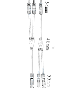 IC-273-2  MC4 Güneş Paneli Konnektörü 2li Kablolu Set