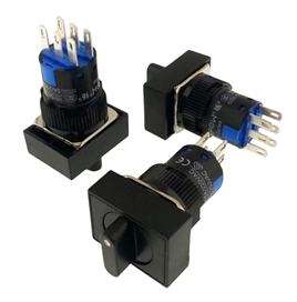 LAS1-AJ-22X-31 16mm Mandal Buton ON-OFF-ON 2NO/2NC