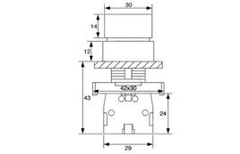 LAY5-ED33 22mm Kısa Mandal 1-0-2 Kalıcı (2NO)