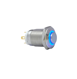 12MM YAYLI LEDLİ METAL BUTON - 1NO - IP67