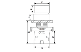 LAY5-ED21 22mm Kısa Mandal 0-1 Kalıcı (1NO)