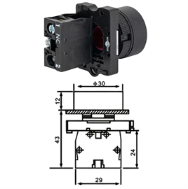 LAY5-EA42 22mm Buton Normalde Kapalı Kontak