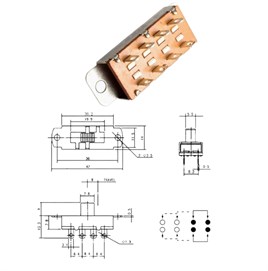 IC-211A Slide Switch 0-1-2 8P Metal