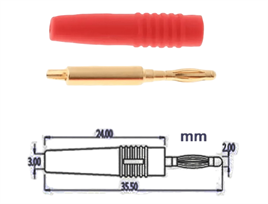 IC-238S Banana Jak Silikonlu 2mm CX-2067