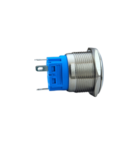 E87 22MM METAL BUTON YAYLI 12-24V BEYAZ LED 1NO/1NC