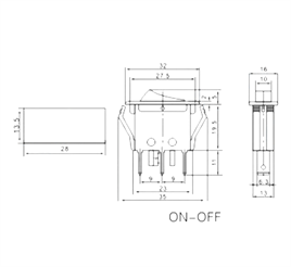 IC-113-8 Tekli Anahtar Işıklı ON-OFF 