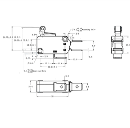 IC-176C Micro Switch Kısa Makara 16A