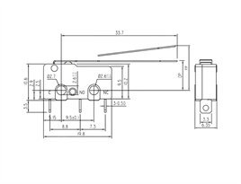 IC-164 Micro Switch Lehim Bacak Uzun Paletli KW4-Z3F