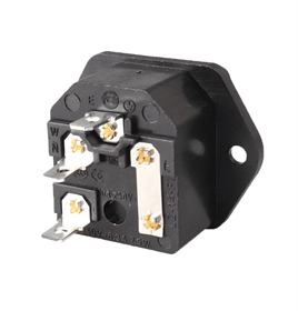 IC-213A C14 Power Soket Erkek Fuseli Kulaksız AS-06