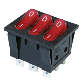 IC-135 Üçlü Işıklı Anahtar ON-OFF 9P