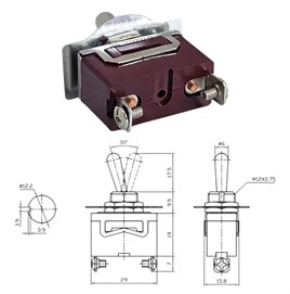 IC-152-2 Toggle Switch 2P ON-OFF Ø12mm KN3C-101