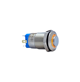12MM KALICILI LEDLİ METAL BUTON - 1NO - IP67