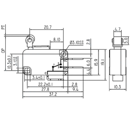 IC-172 Micro Switch Kısa Makaralı 3A