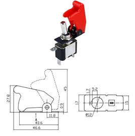 IC-161B Toggle Switch Emniyet Kapağı Ø12mm için