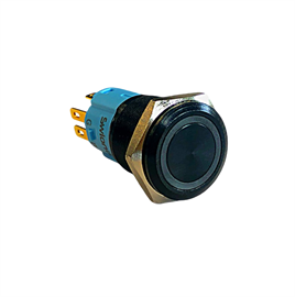 16MM SİYAH KASA 6V RGB LEDLİ KALICILI BUTON