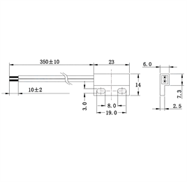 IC-228C KABLOLU REED SENSÖR NORMALDE KAPALI KONTAK 23X14MM 