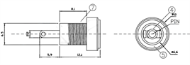 IC-258B DC Jak 2.1mm Korumalı Ø8mm
