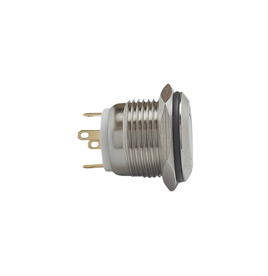 E34 16MM METAL BUTON YAYLI 12-24V KIRMIZI LED 1NO