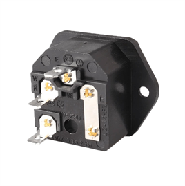 IC-213-S C14 Power Soket Erkek Fuseli Kulaklı - UL Sertifikalı