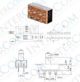 IC-210A Slide Switch 0-1 6P Metal