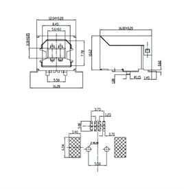 IC-263A USB ŞASE B DİŞİ SMD